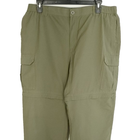 Columbia Cargo Pants Men’s XL Olive Drab Green Convertible Zip Off - Picture 1 of 8
